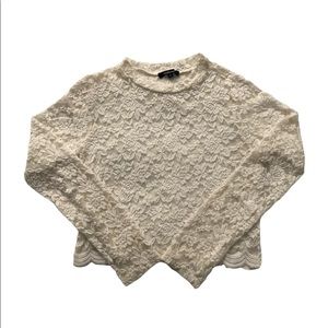 White See Through Lace Long Sleeve